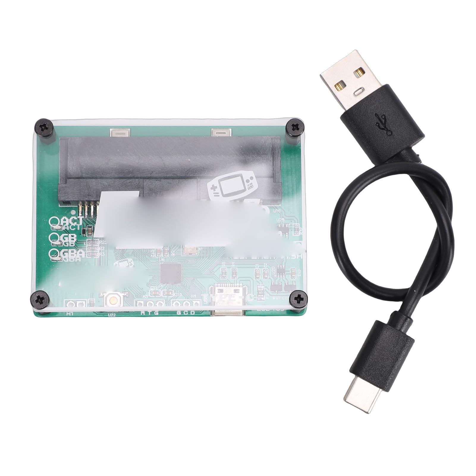 Lector y Escritor de Cartuchos para GBA GBC, ROM de Respaldo y Guardado en PC, Alta Velocidad con Cable Tipo C para Tarjetas de Juego GB GBC GBA