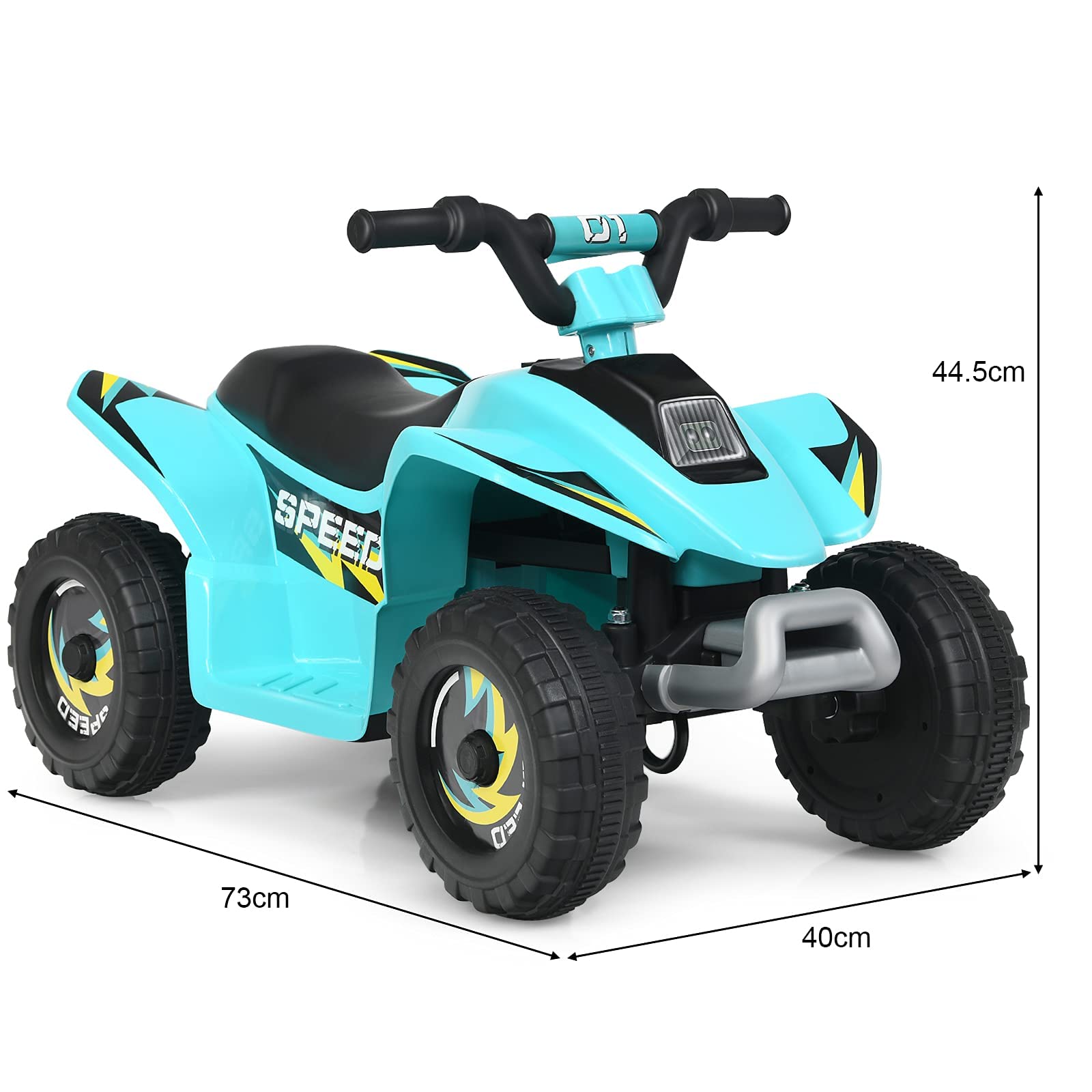Relax4life Quad 4x4 Électrique pour Enfants avec Marche Avant/Arrière, Quad à Batterie avec 4 Roues Antidérapantes, Siège Ergonomique Capacité de Charge 30 KG, pour Enfants 3 Ans+(Modèle 1, Bleu)