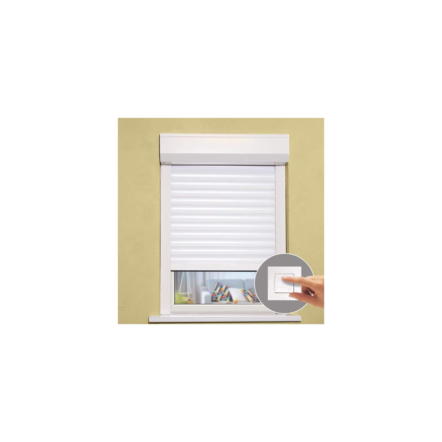 Volet roulant electrique en aluminium - L 100 x H 120 cm