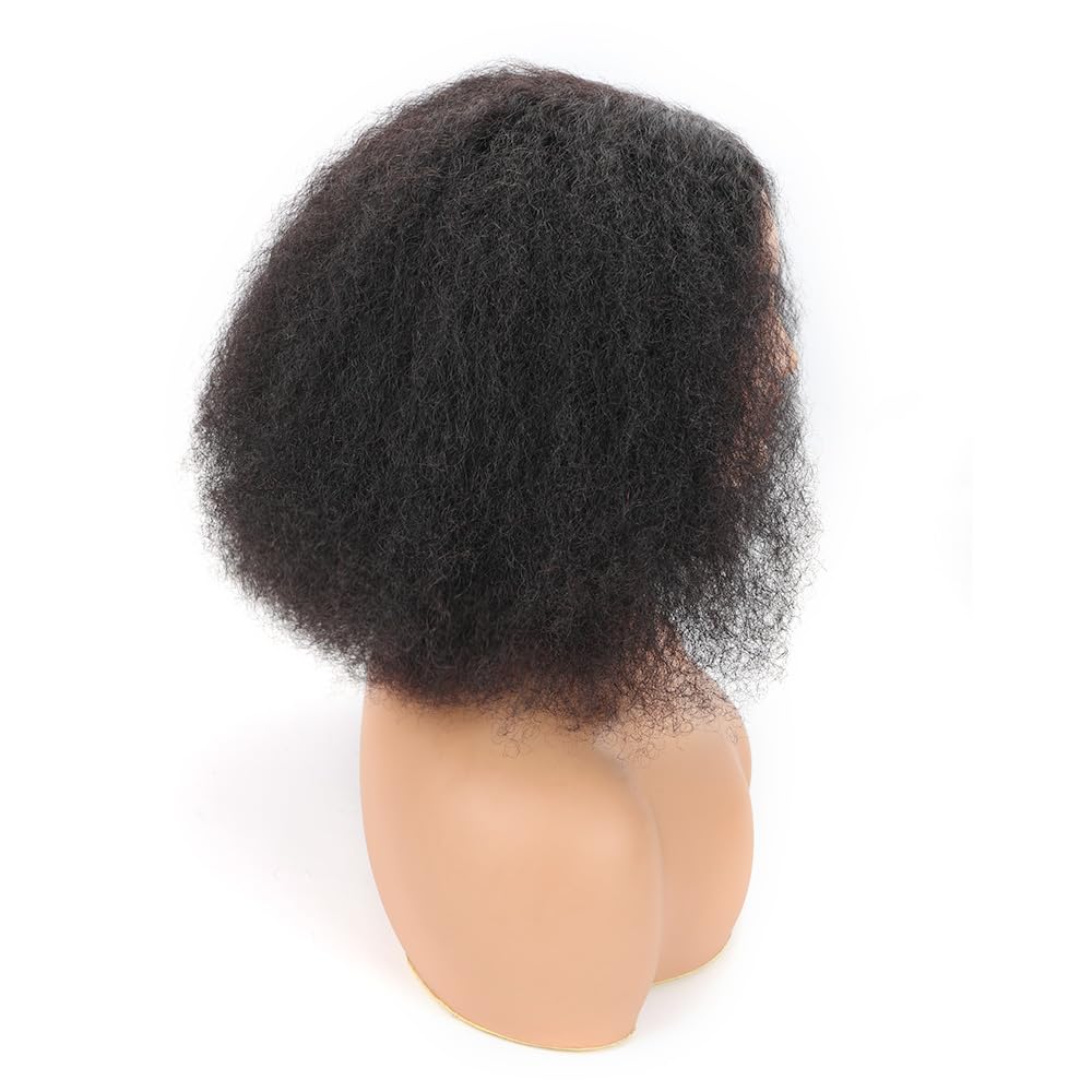 4x4 Lace Front Kinky Curly Wig Afro Curly Frontal Closure Human Hair Wigs for Women 180% Density Glueless Wig Pre Plucked With Baby Hair 10Inch - Image 3