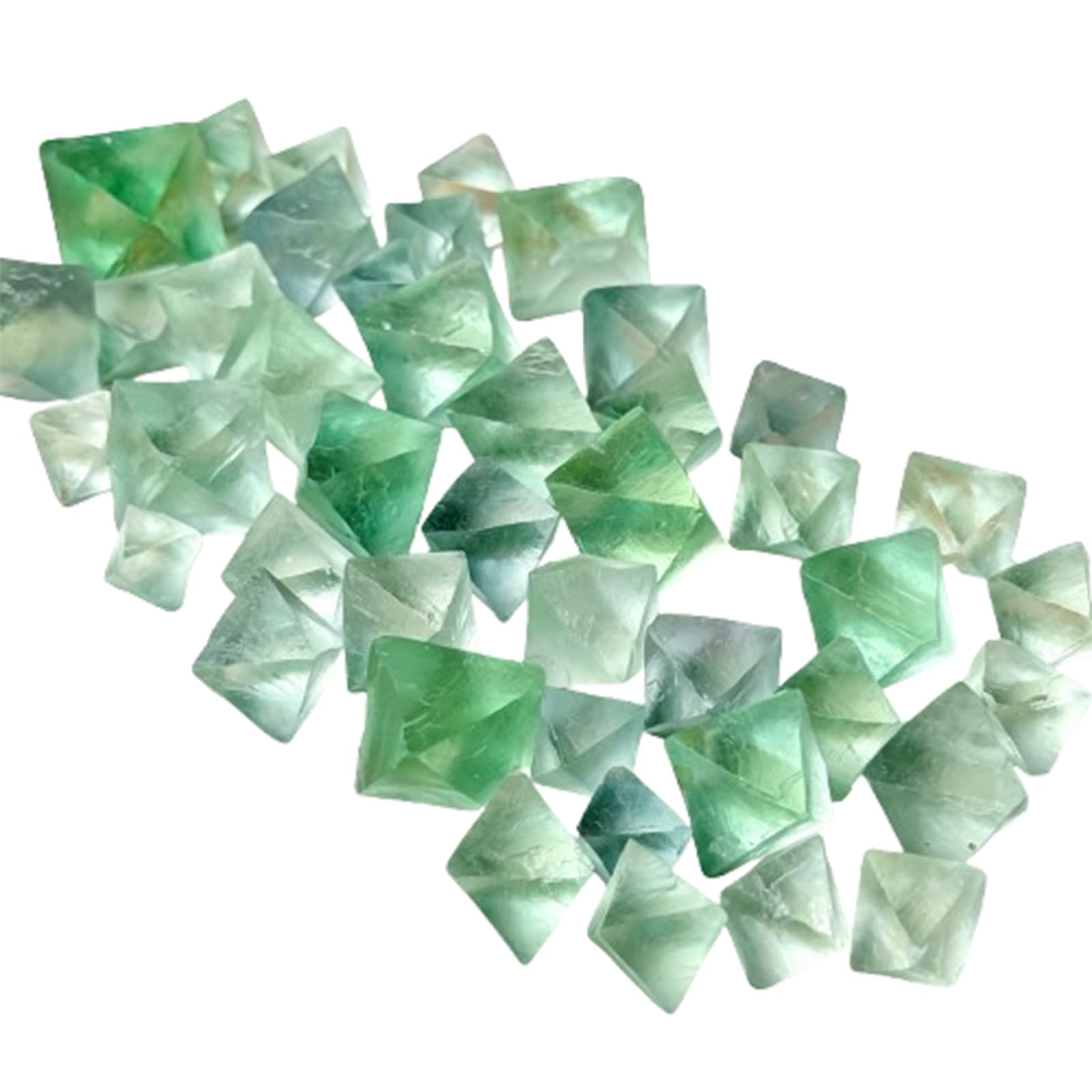 NHDVDVAV Natural Fluorite Carving Octahedron Crystal Quartz Home Decoration