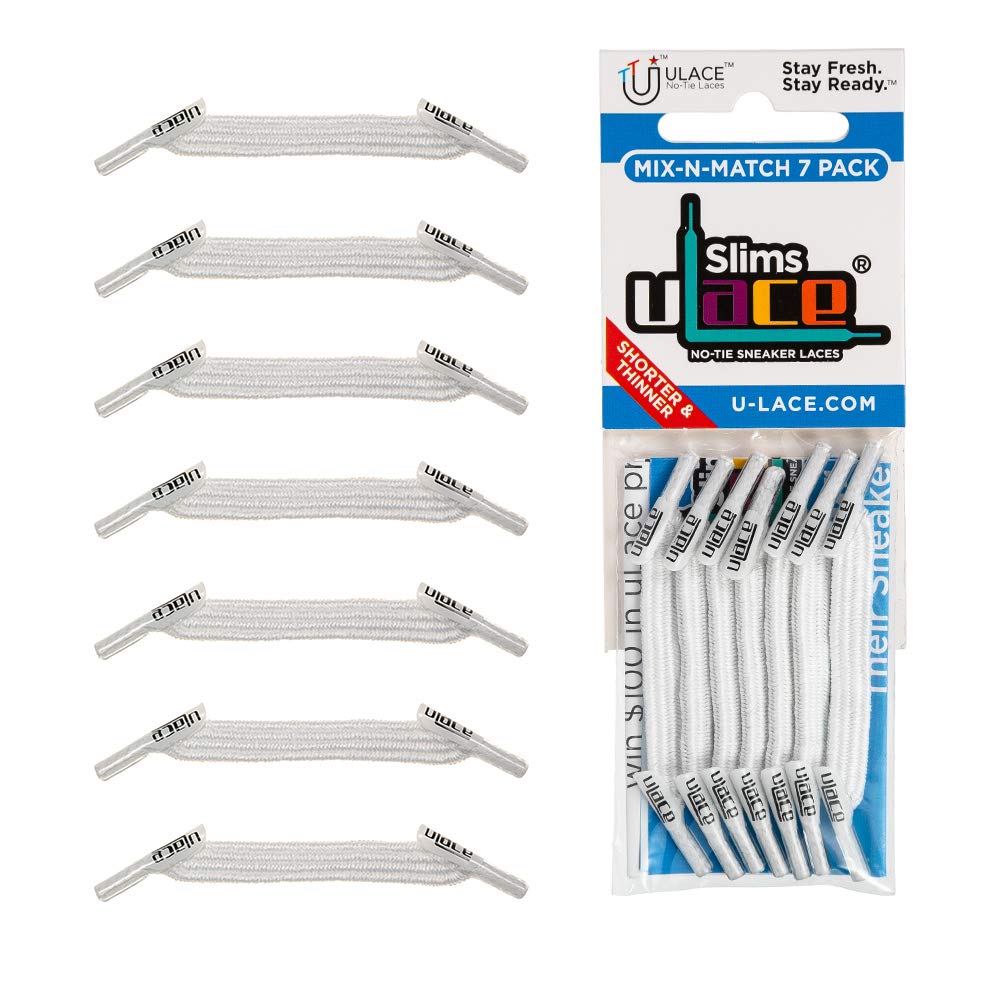 U-LaceuLace Slims No-Tie Shoelaces - Elastic Shoe Laces for Sneakers | Stretchy, Elastic Laces | Easy Installation - 14 Laces