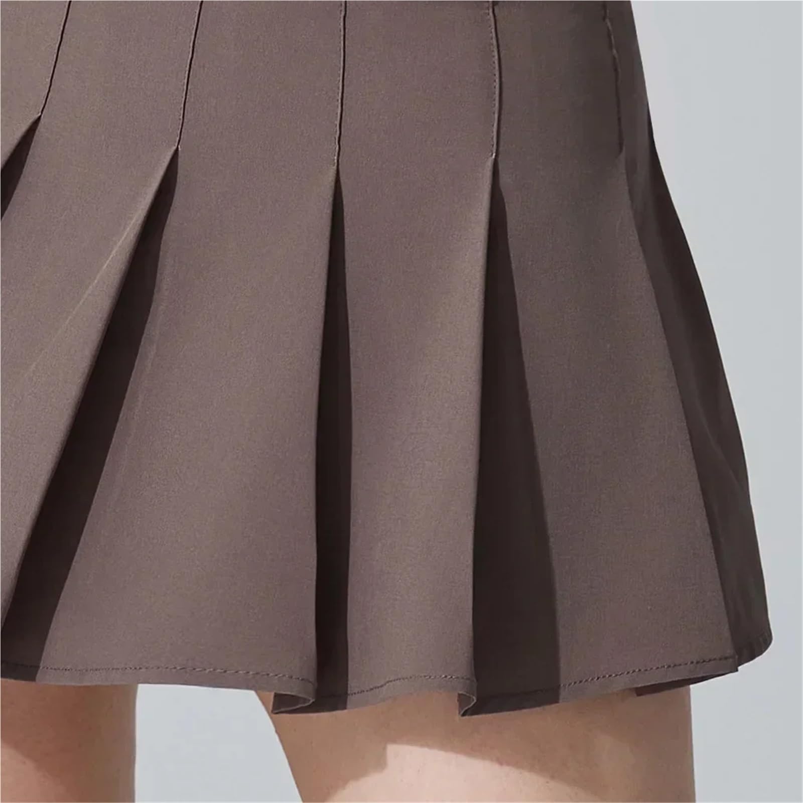 Damen-Tennisrock aus Polyester mit hoher Taille und Falten