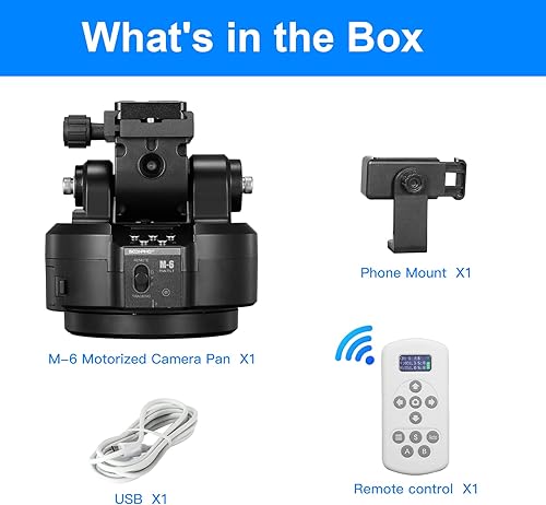 Vista 8 de Soonpho M6 Auto Face Tracking Motorized Rotating Panoramic Tripod Head,AI Smart Face Body Tracking Remote Control Pan Tilt Head with Remote Control