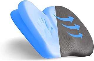 Klaudena Memory Foam Seat Cushion for Office Chair, Coccyx Lower Back Support Tailbone Pain Relief, Lumbar Support Cushions, Work Chair Pad Butt Pillow, Sciatica, Correct Posture, Desk Chair Cushion