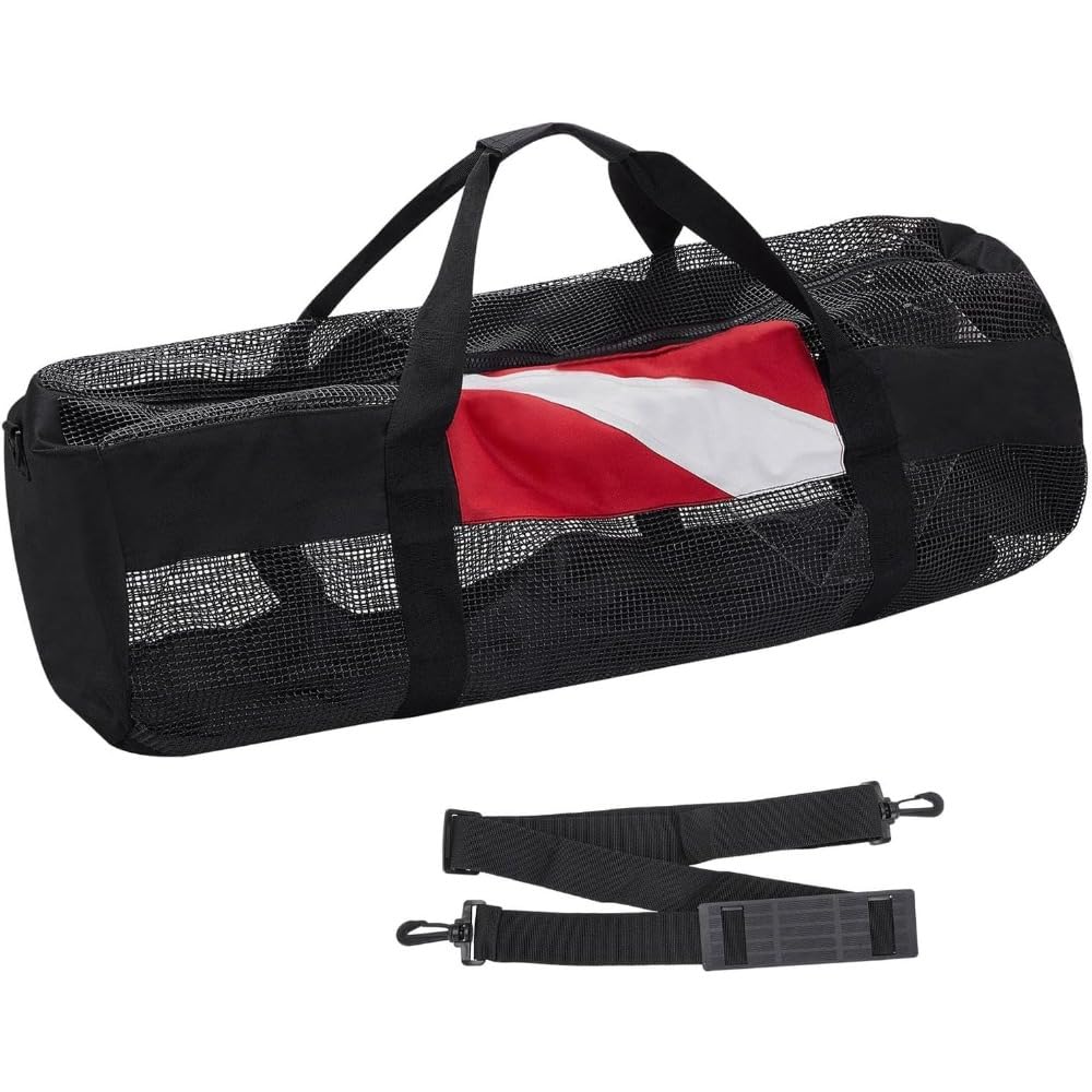 Borsone in rete per immersioni subacquee, in nylon, traspirante, borsa per lo snorkeling