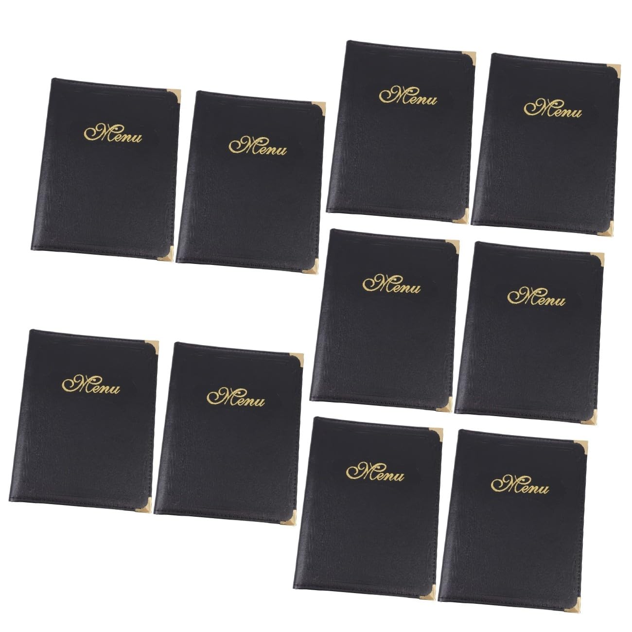 10 Piezas A4 Menú Barra De Libros Menú De Uso Restaurante Soporte De Exhibición Soporte De Menú Carpeta De Comida Simple Carpeta De Menú De Pedido Cubierta De Cuero Carpeta De