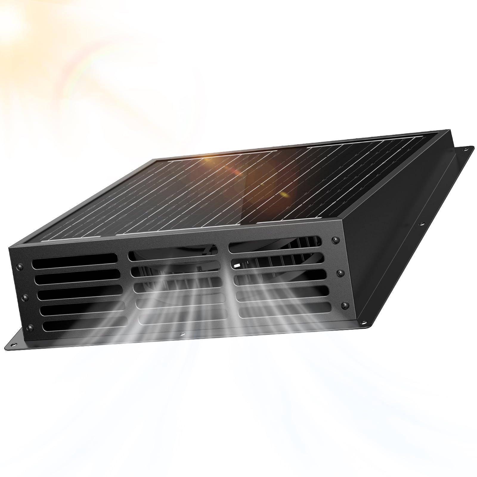 25W Solar Fan for Chicken Coop, 430CFM Solar Exhaust Fan with IP67 Waterproof Solar Panel-No Wiring Required, Easy Install Greenhouse Fan for Shed,