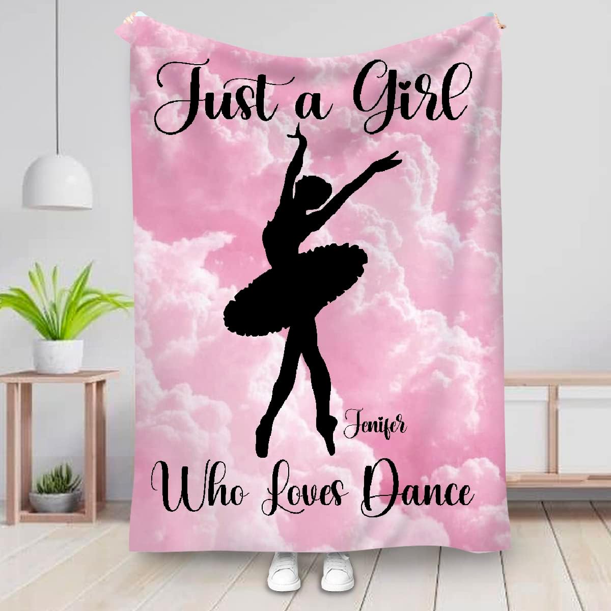 Personalized Dance Blanket Just A Girl Who Loves to Dance