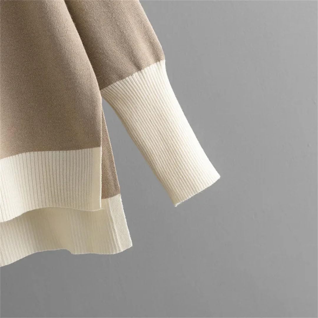 Maglione da donna con scollo a V Set di due pezzi Pullover Top allentati Abiti Chic Baggy Pantaloni della tuta a vita alta Vestito coreano