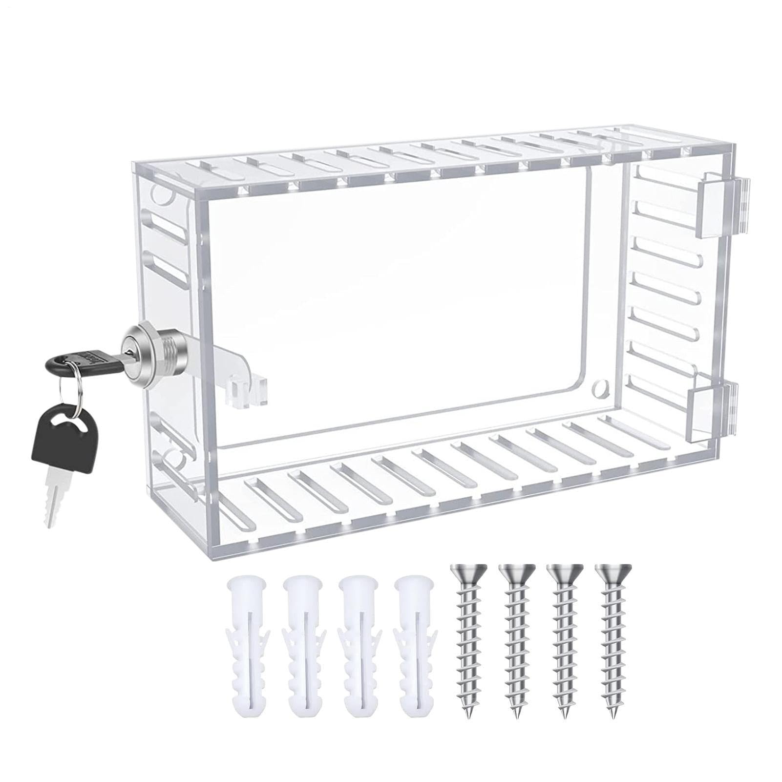 Clear Block for Wall Thermostat – 20 x 12 x 5.7 cm White, Thermostat Cover Large Elimination | For Home Outlet Refrigerators Air Conditioner, Garage Residential