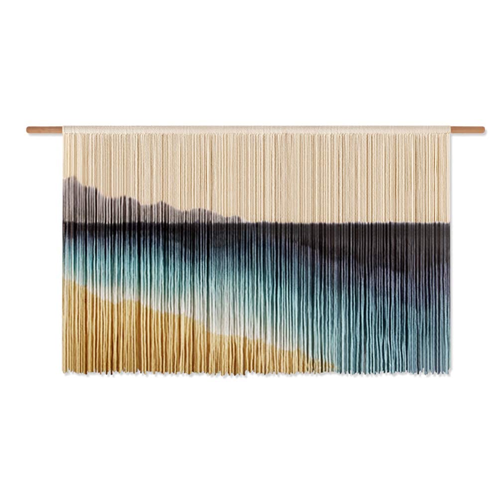 Macramé Tapiz Tejido para Colgar en la Pared Decoración de Pared Bohemia Arte Decoración del hogar Cuerda de algodón Hecha a Mano para la decoración del Dormitorio de la Sala de Estar (110 * 70 CM)