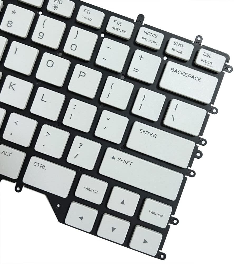 JINTAI Laptop Backlit US Keyboard Replacement for Dell M15 R2 R3 R4 RGB Backlight US White CN:0Y00RH RGB Single Key Color Mixing Keyboard