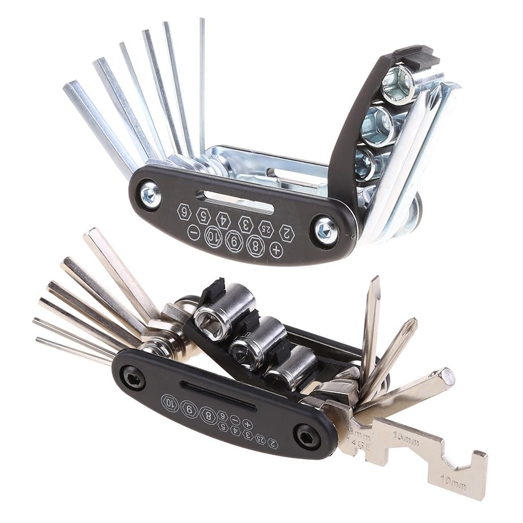 Nawwgy Motorcycle Bike Repair Tool with 13 in 1 Allen for Key Multi Wrench Screwdriver Metal