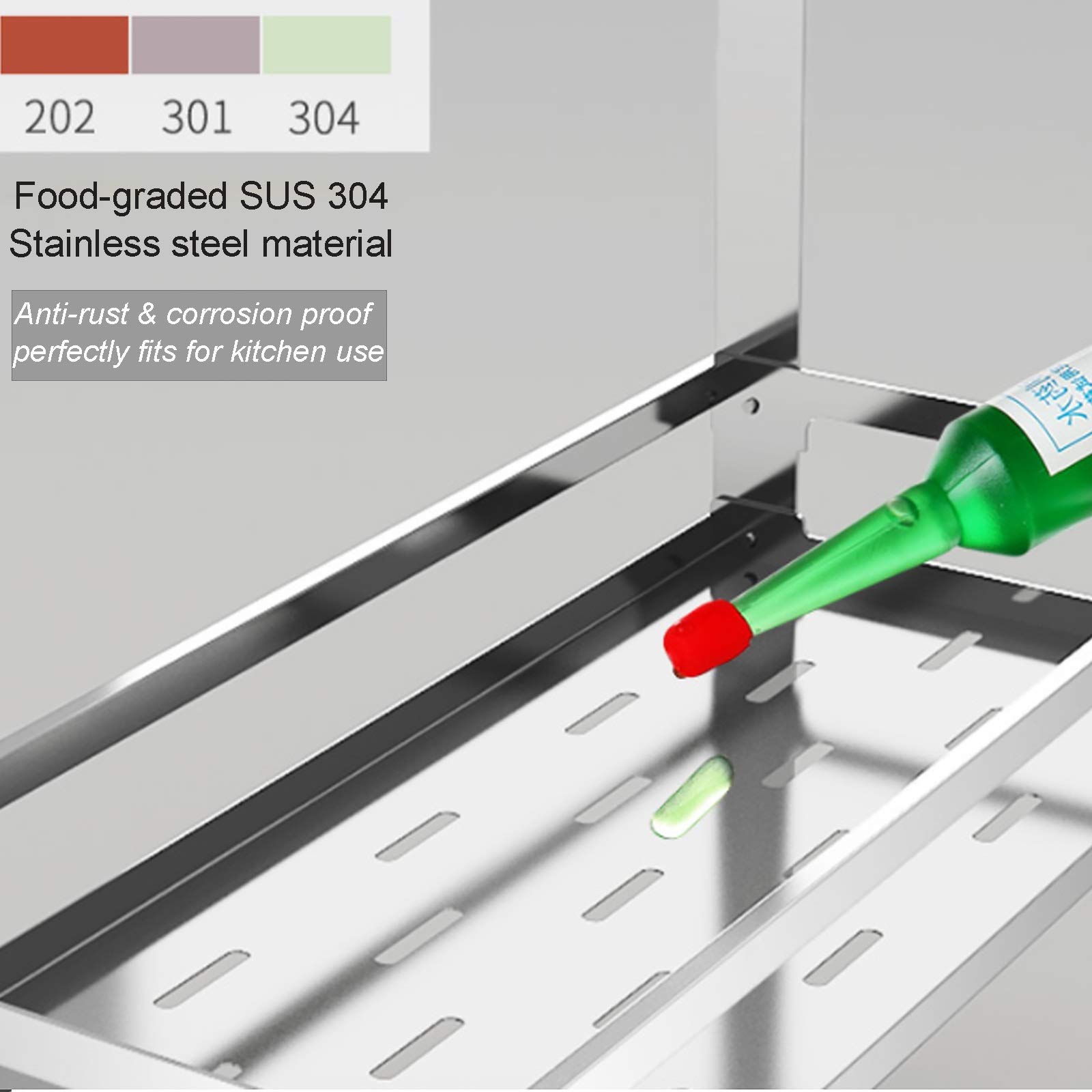 Escurreplatos de acero inoxidable para colgar sobre el fregadero con ganchos para utensilios de cocina, estante de almacenamiento para ahorrar espacio, color plateado, 27.6 pulgadas