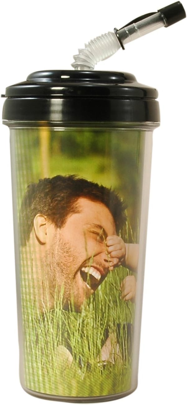 Thermo-Temp 20 oz. Create Your Own Travel Tumbler with Bendy Straw in Black - Image 2