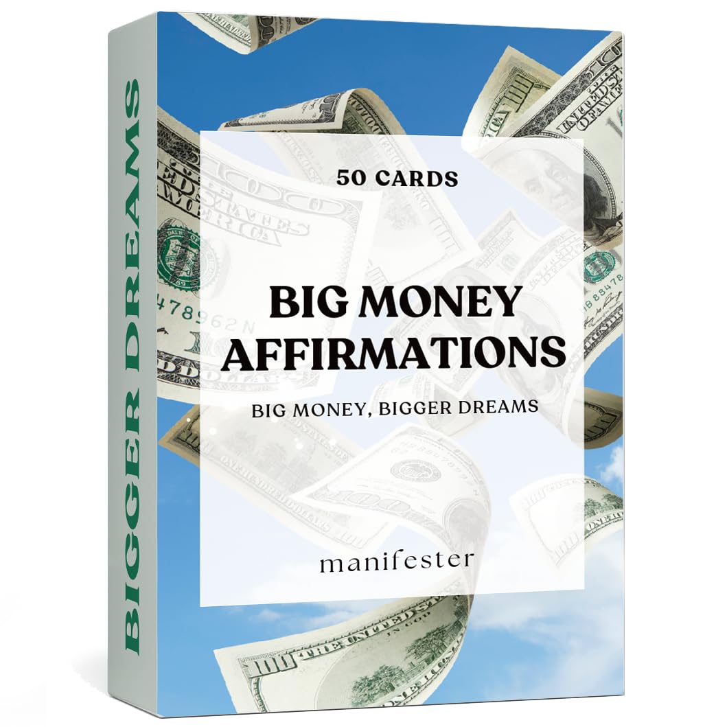 Money Affirmation Cards – 50 Daily Positive Affirmations for Wealth, Prosperity & Financial Success – Educational Money & Business Mindset Card Deck –