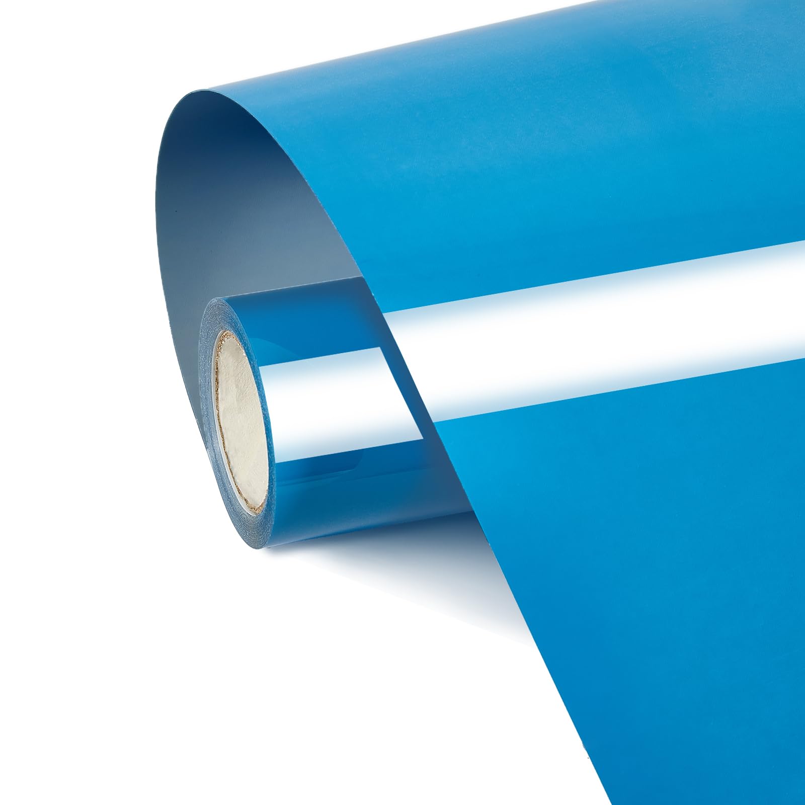FOSER Plotterfolie Textil, 30,5cm×300cm Flexfolie Plotter Textil, Transferfolie Bügelfolie für Stoffe, DIY (Lagunenblau)