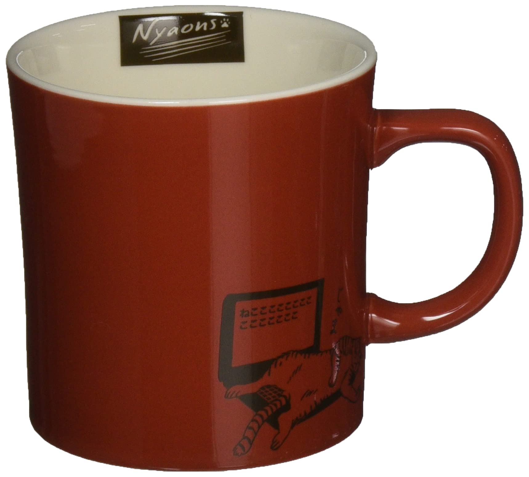 Amazon.co.jp: セラミック藍 ニャオンズ マグカップ RD サイズ：約φ8.5