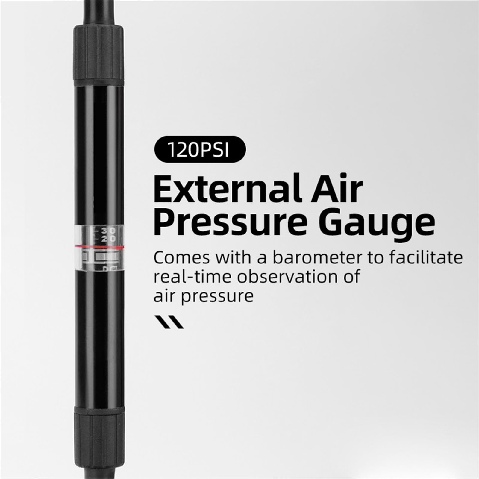 Bomba de Bicicleta 120Psi, inflador Aire portátil, Bomba con indicador AV FV, válvula, Accesorios Ciclismo para neumáticos de Bicicleta, Pelotas e hinchables