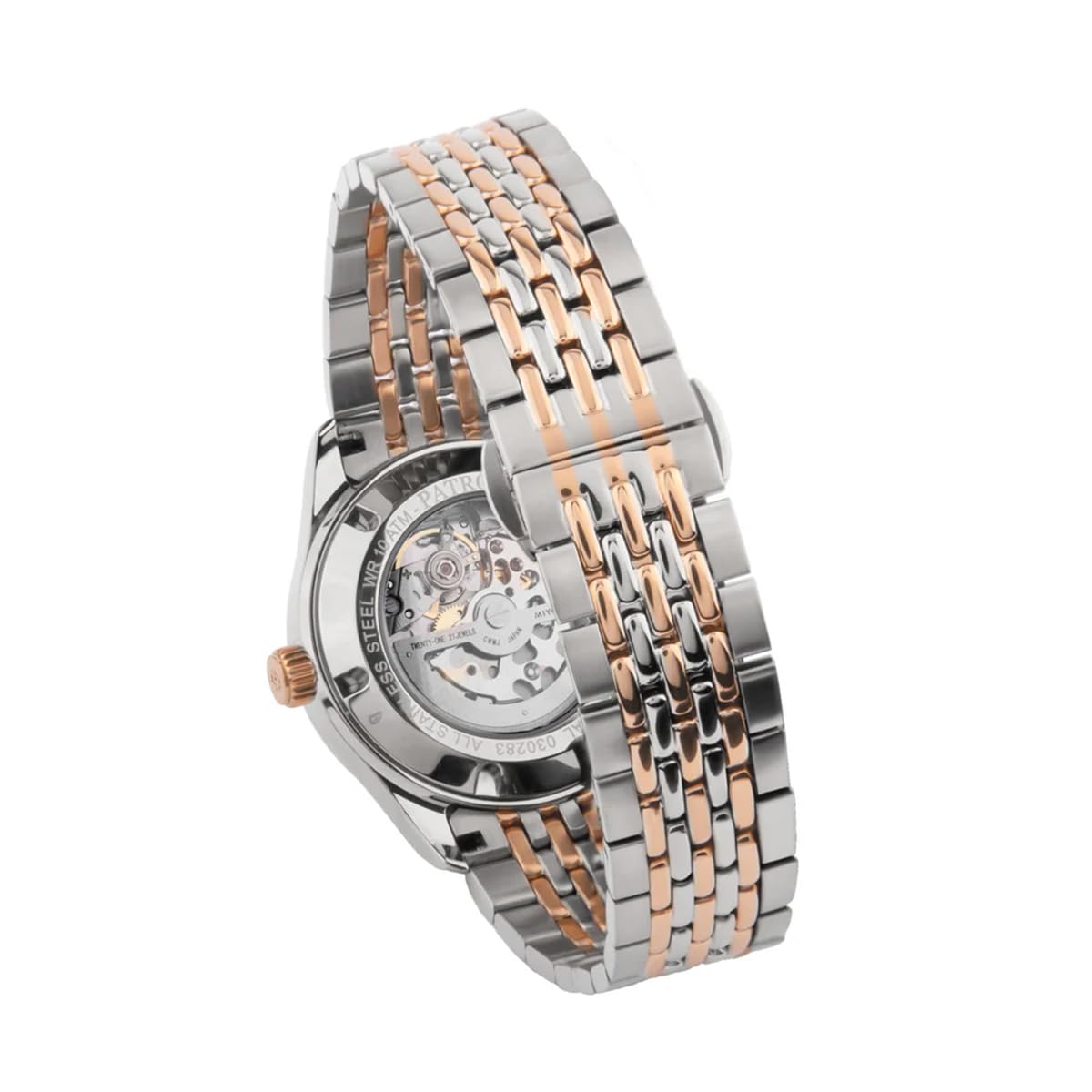 Lorenz Patron 030284BB Gmt - Reloj automático para hombre, de acero, sumergible hasta 100 m