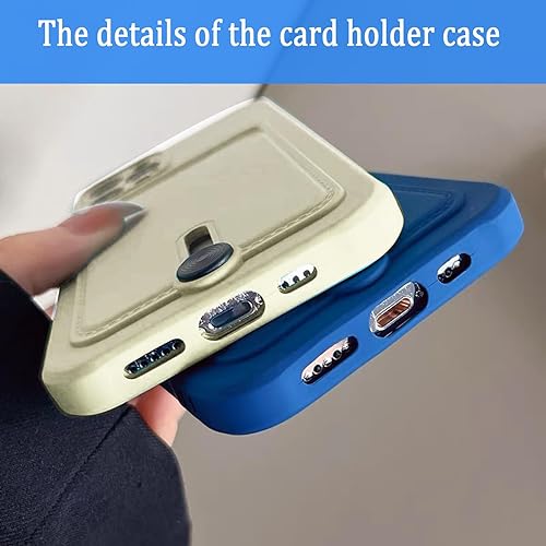 Miniatura 6 de Funda compatible con iPhone 15 Plus con tarjetero para hombres y mujeres, con botón oculto para tarjetas, funda protectora tipo cartera, a prueba de