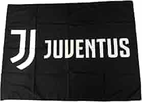 Bandiera Juventus 100x140 Cm Ufficiale - Logo A Scacchi Per Tifosi