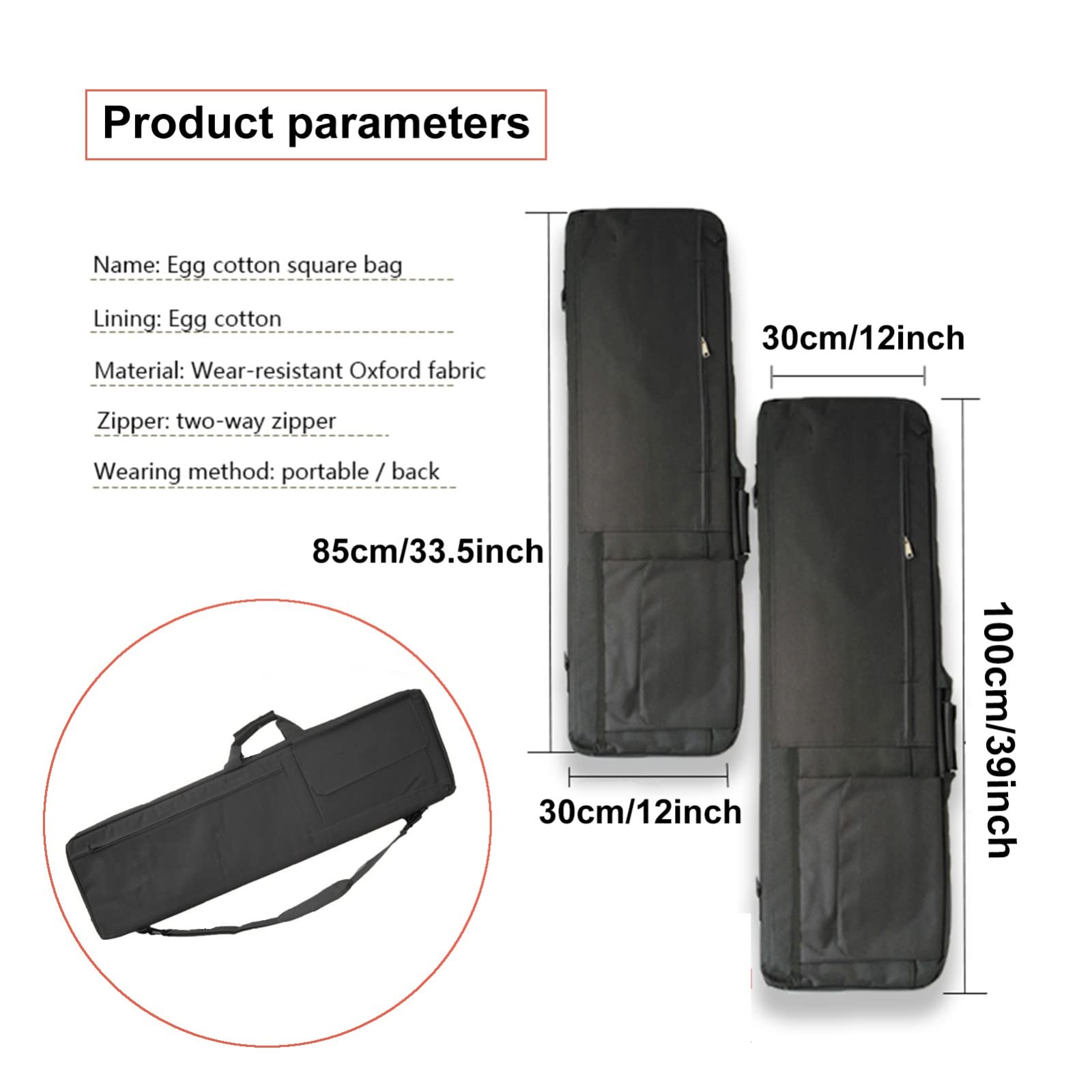 Bolsa para Fusil,Funda Blanda para Rifle,Funda Táctica para Fusil Acolchado,Funda Escopeta Mochila Táctica de Caza,Airsoft Funda Escopeta Porta Caza,Longitud Disponible en 85cm/100cm