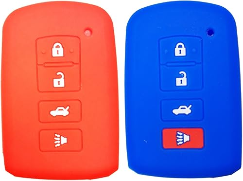 Miniatura 5 de Coolbestda 2 protectores de silicona para llavero inteligente, sin llave, con control remoto, para Toyota RAV4, Highlander, Avalon, Corolla Camry