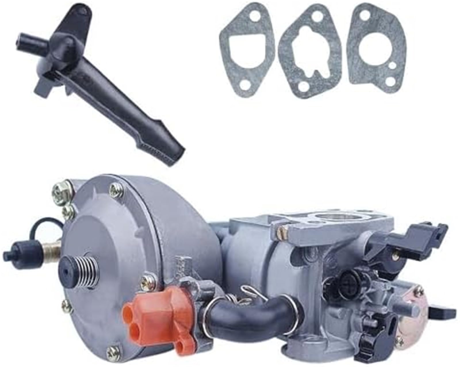 Carburador de estrangulador cable con kit filtro combustible perno junta, para repuesto motor cortacésped Gx200 Gx160 Gx 160 200 Mezclador de combustible para tractor de jardín