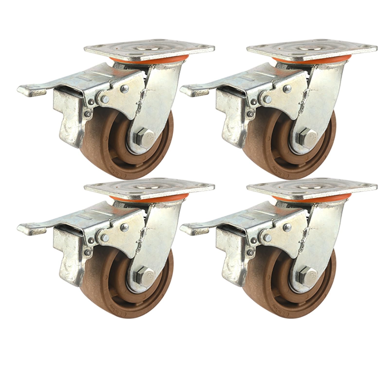 4 roulettes pivotantes robustes pour chariots de manutention industrielle et meubles charges lourdes