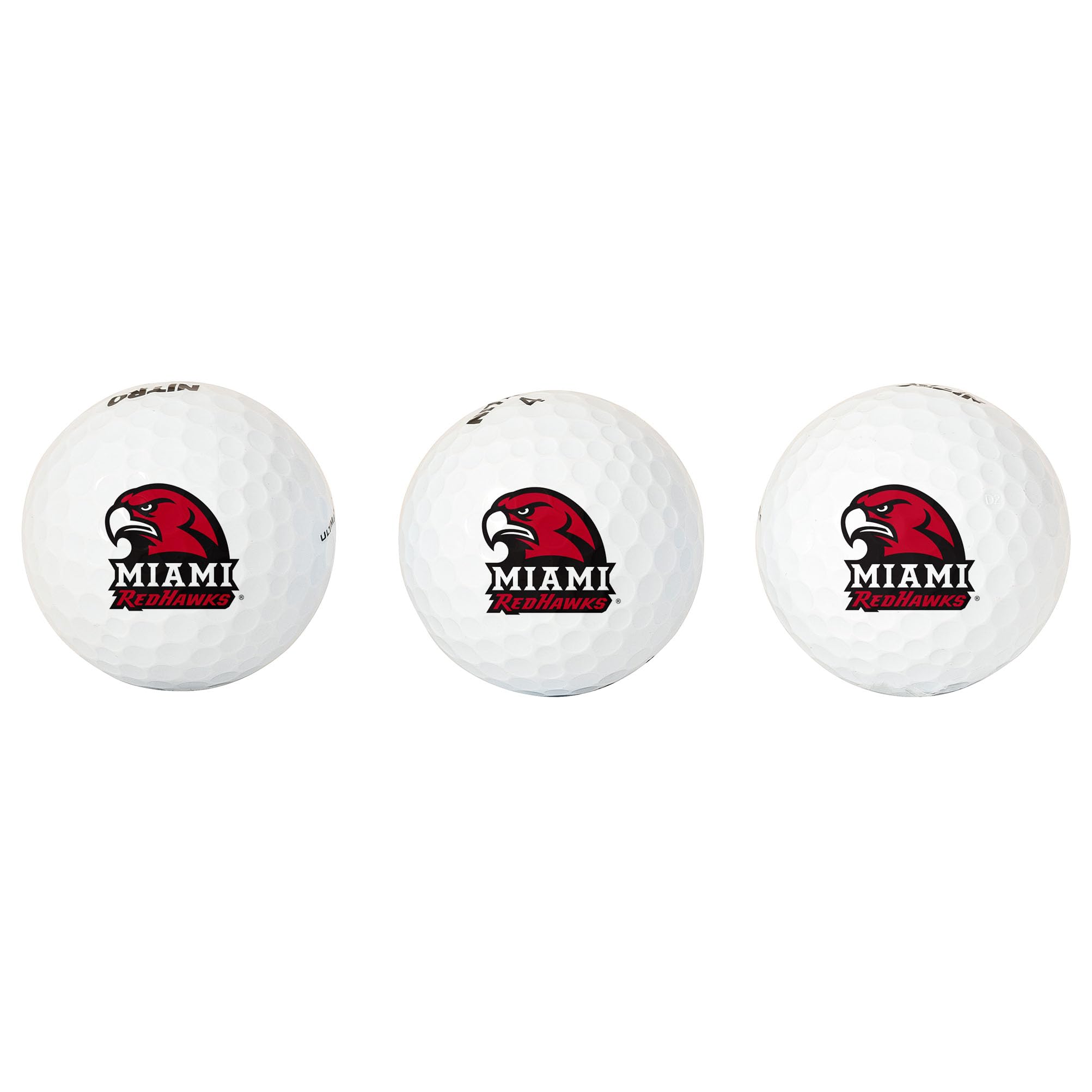 Desert Cactus Miami University Ohio Golf Balls Redhawks 3 Pack Full Color (Design C)