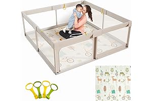 Mloong Baby Playpen with Mattress: Spacious and Safe Play Area for Little Explorers