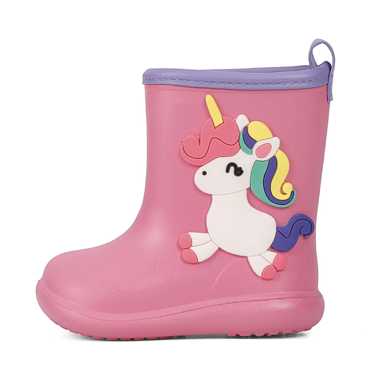 MASOCIO Bottes de Pluie Enfant Fille Garçon Botte Caoutchouc Léger Chaussure Impermeable Enfant de Dessin Animé d'animaux Mignons Taille 20-30