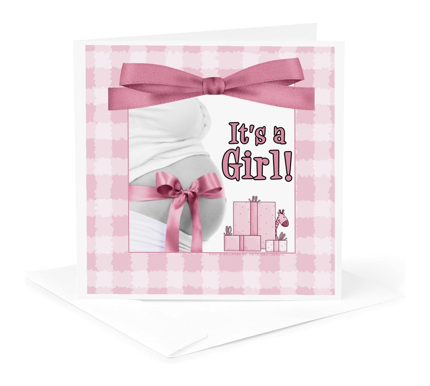 Greeting Card - Its A Girl Pink Maternity - Baby Designs