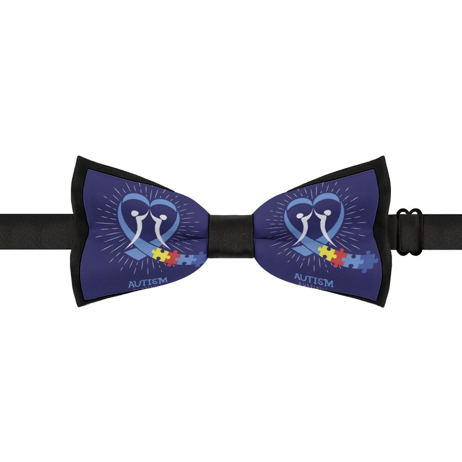 GoasNei Autistic Autism Awareness Day Month 2023 Bow Tie for Men Adjustable Necktie Funny Tie Neck Ties for Weddings Party