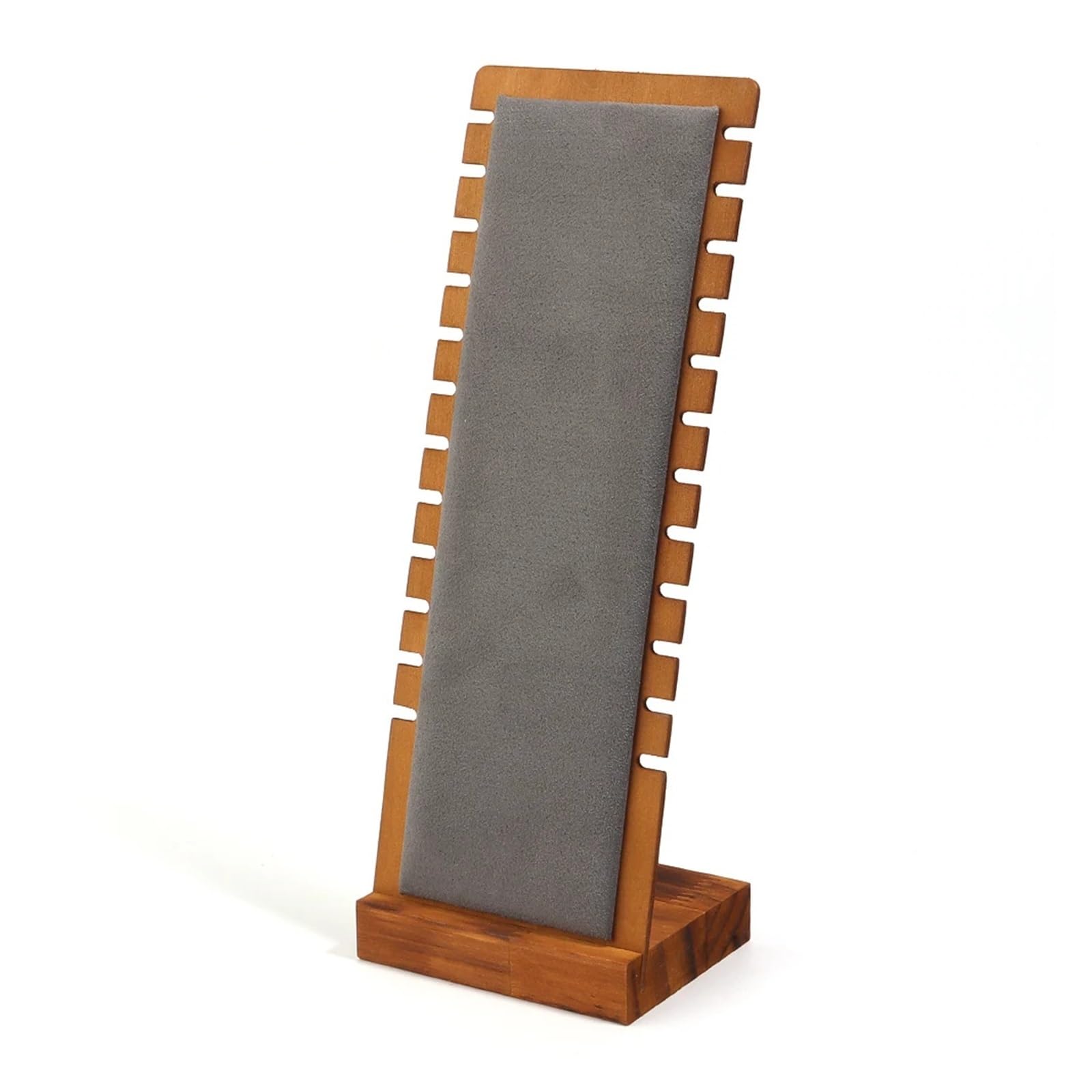 LNNXSZ Jewellery Stand Pine Wooden Necklace Frame L-shaped Jewelry Display Frame Pendant Support Jewelry Display Props For Jewelry Storage(S Grey)
