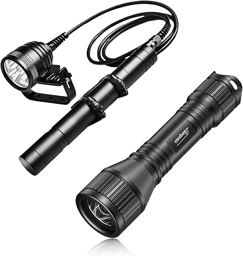 ORCATORCH D550 - Luz de buceo de 1000 lúmenes y Odepro WD70 3000 lúmenes combo de luz de buceo, linterna submarina ultra brillante para buceo,