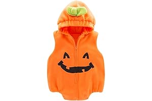LXKIKMM May's Infant Toddler Halloween Baby Kids Cute Pumpkin Costume Polar Fleece Comfy Jumpsuit