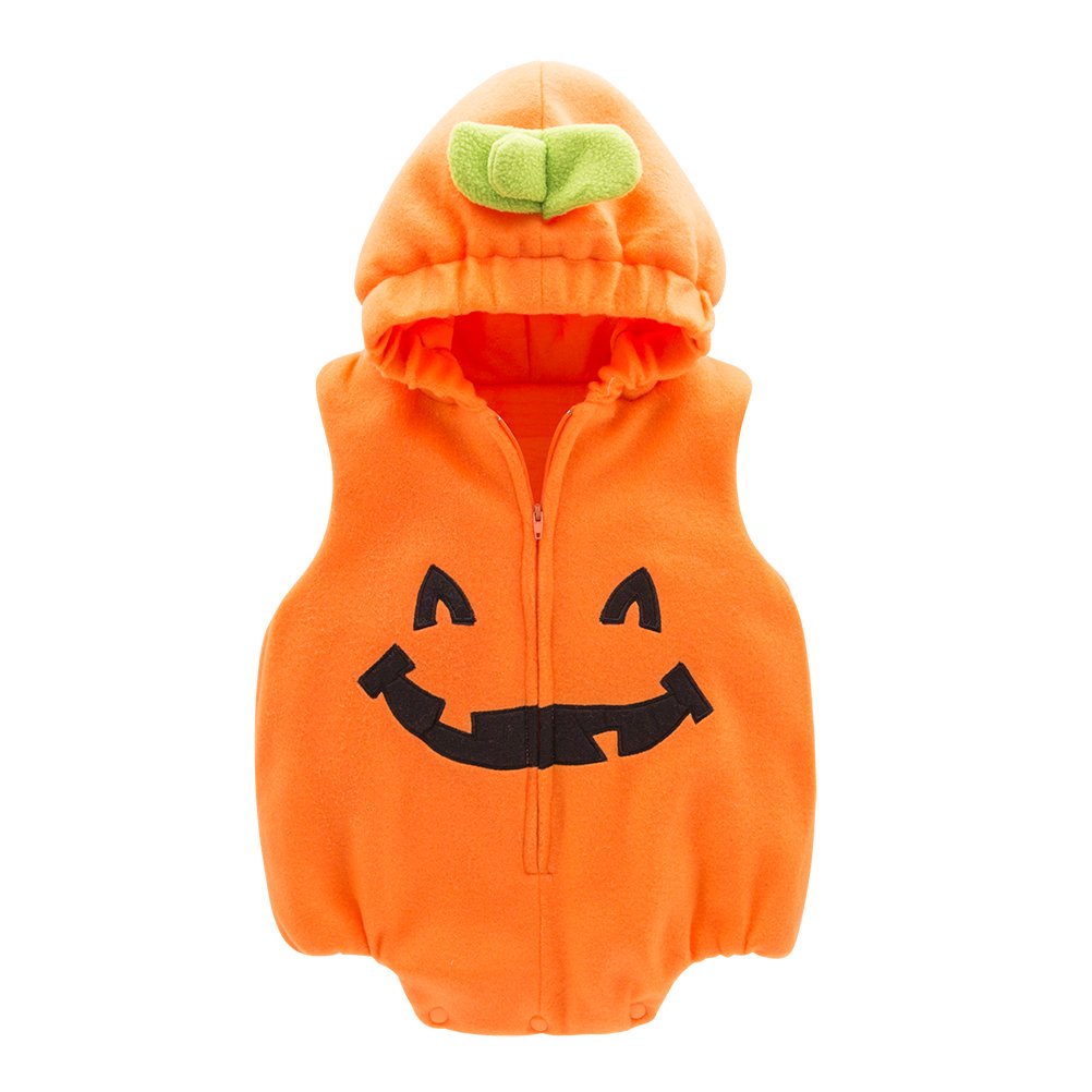 XM NyanMay's Infant Toddler Halloween Baby Kids Cute Pumpkin Costume Polar Fleece Comfy Jumpsuit