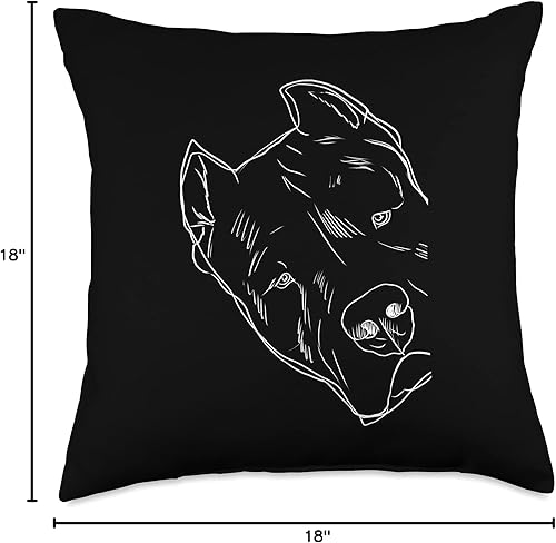 Miniatura 4 de Funny Dog Dogo Argentino - Cojín para manta (18.0 x 18.0in), multicolor