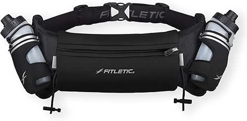 Fitletic Hydration Running Belt with Water Bottles for Men &
