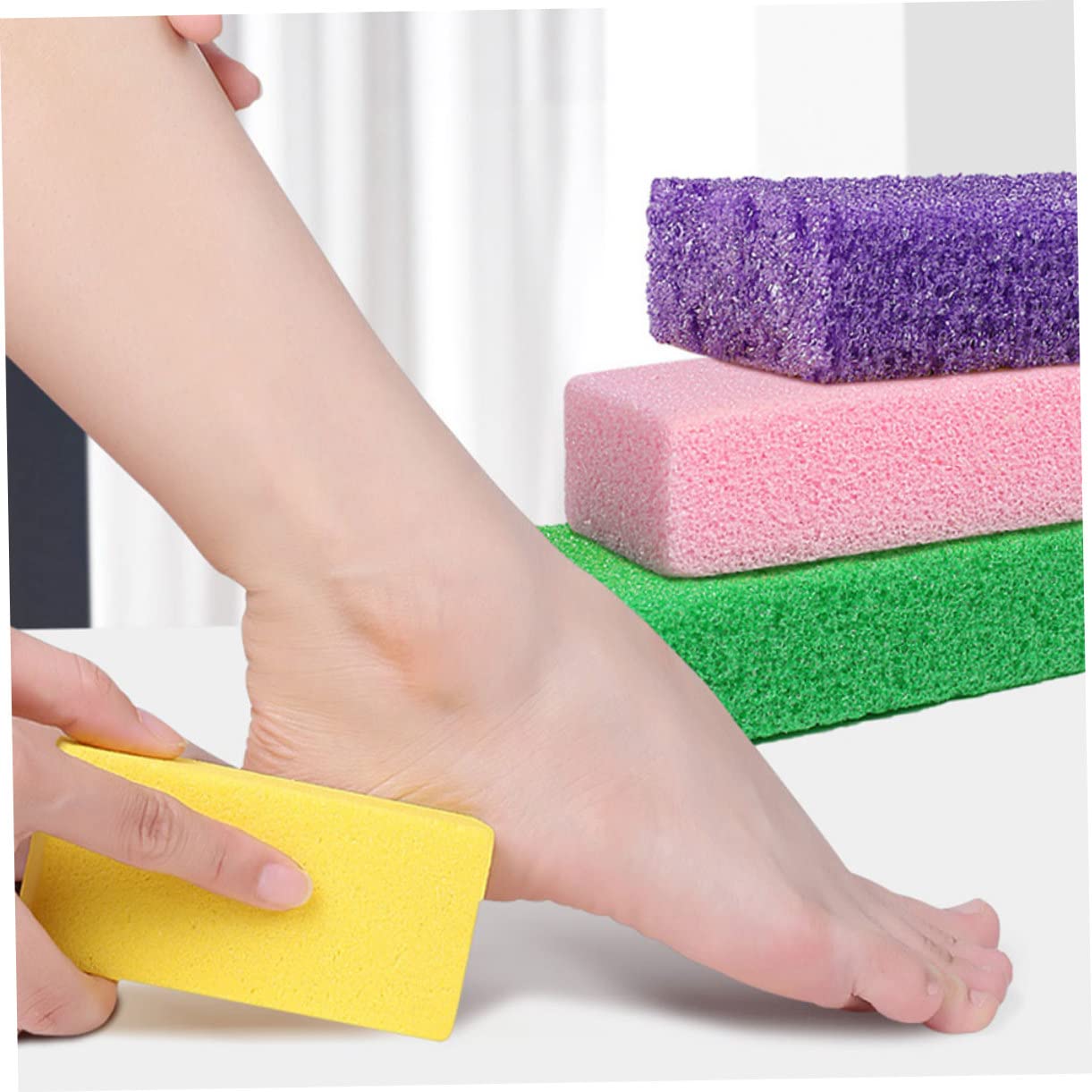 Healeved 24piezas Exfoliantes De Pies De Pómez Para Cuidado Podal Herramientas De Pedicura Reutilizables y Lavables Diseño Práctico y Ligero Para Pies Suaves y Saludables