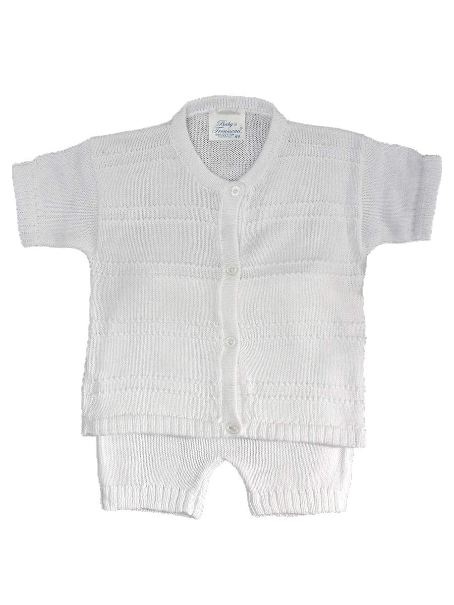 Trousseau Baby’s Boys 2PC Short Sleeve Sweater Set A1242 (6 Months)