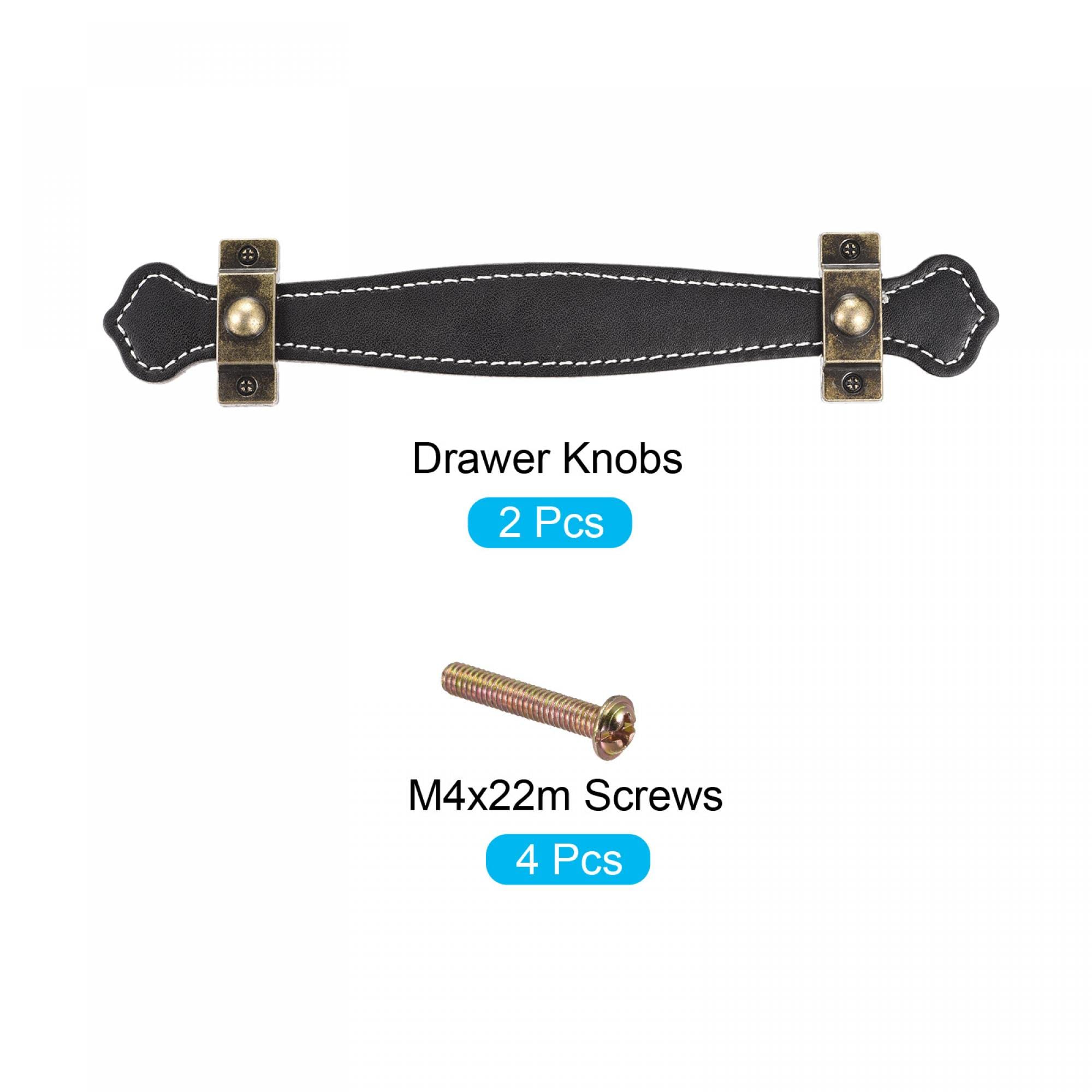 Uxcell Lot De 8 Poignées De Tiroir En Cuir De Rechange Traditionnelles Pour Tiroir De Commode, Placard, Placard De Cuisine, Camel