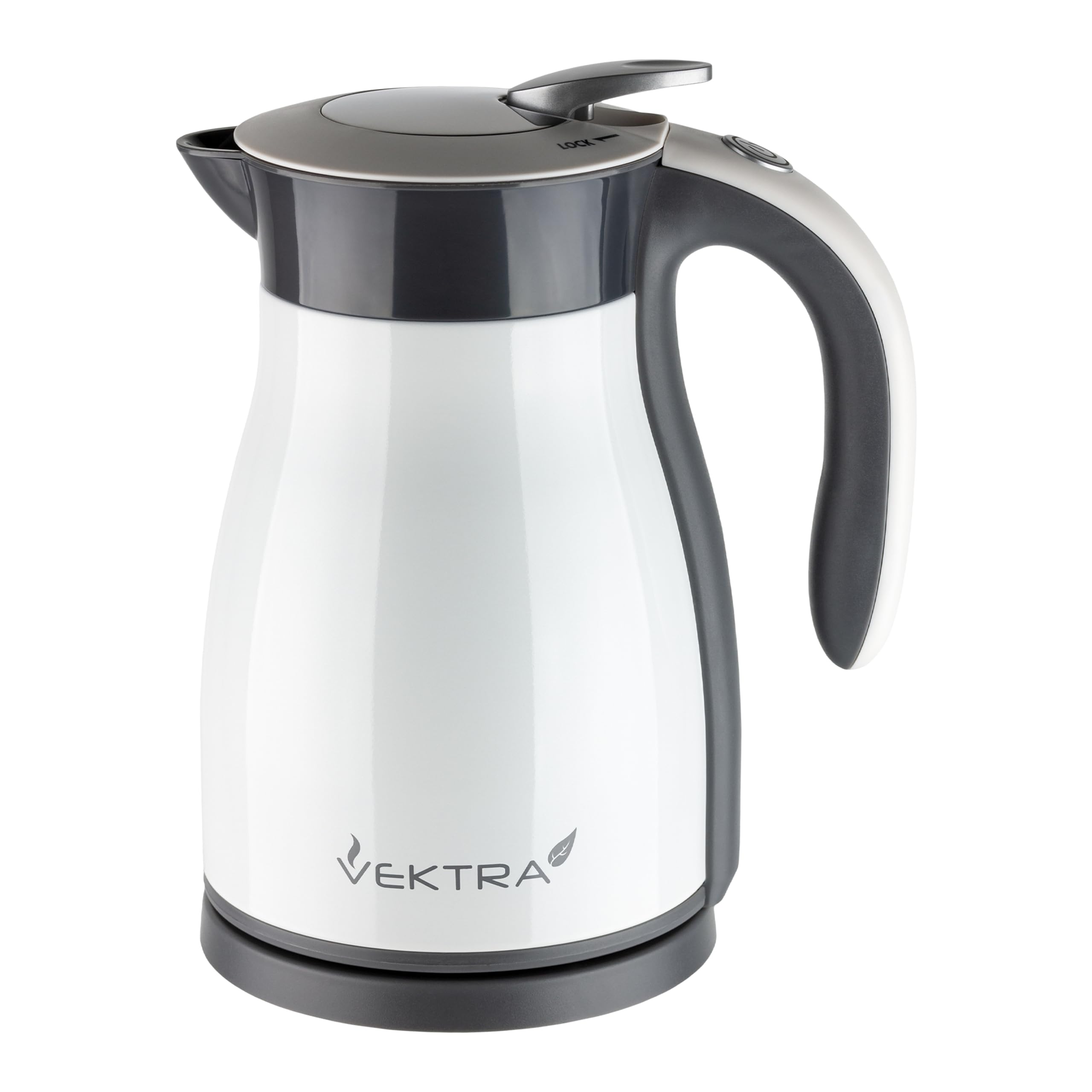 Vektra Electric Kettle 1.5L - Stainless Steel - White
