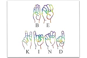 Inspirational American Sign Language Poster for Home, Office, and Classroom