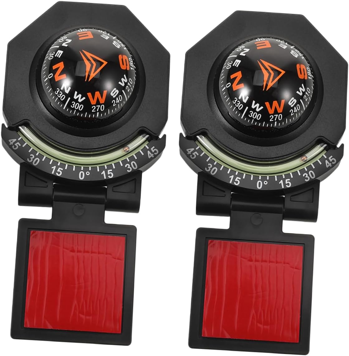 2pcs Dash Mount Compass with Inclinometer for Accurate Navigation Cars and Boats Easy to Install Dashboard Compass for Safe Travel