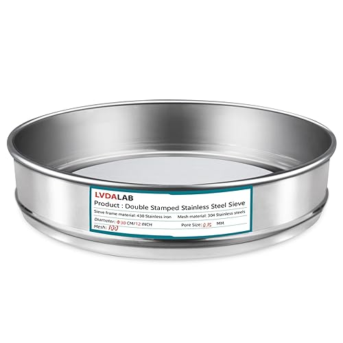 Miniatura 11 de Tamiz de Malla de Pantalla de Acero Inoxidable 304 para Laboratorio, Tamiz de Prueba de Abertura de 4 Mallas (4.75mm), Diámetro de 12 Pulgadas