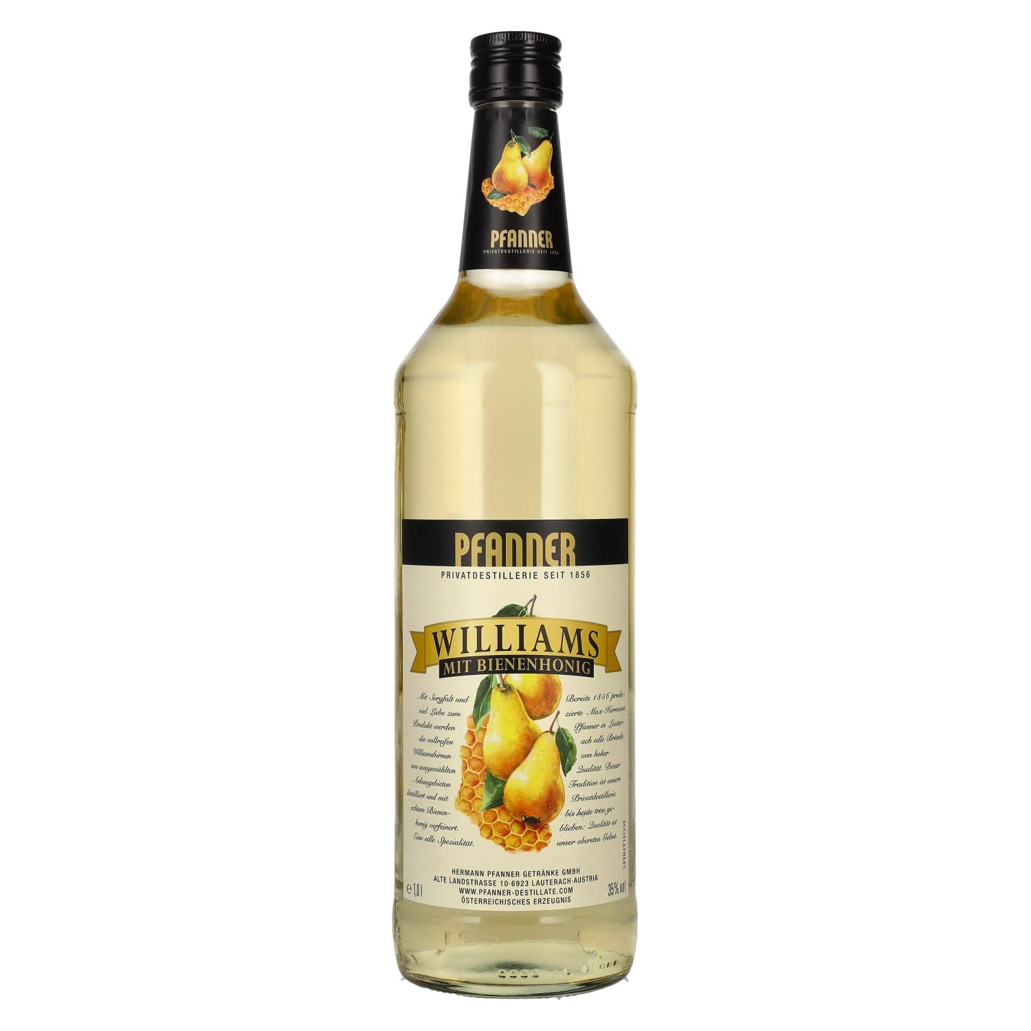 Pfanner Original WILLIAMS Brand mit Bienenhonig 35% Volume 1l Obstbrände